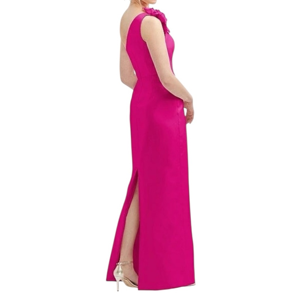 Alfred Sung One Shoulder Long Dress Gala Party Wedding Size 2 - Picture 2 of 9